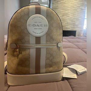 Coach leather backpack.